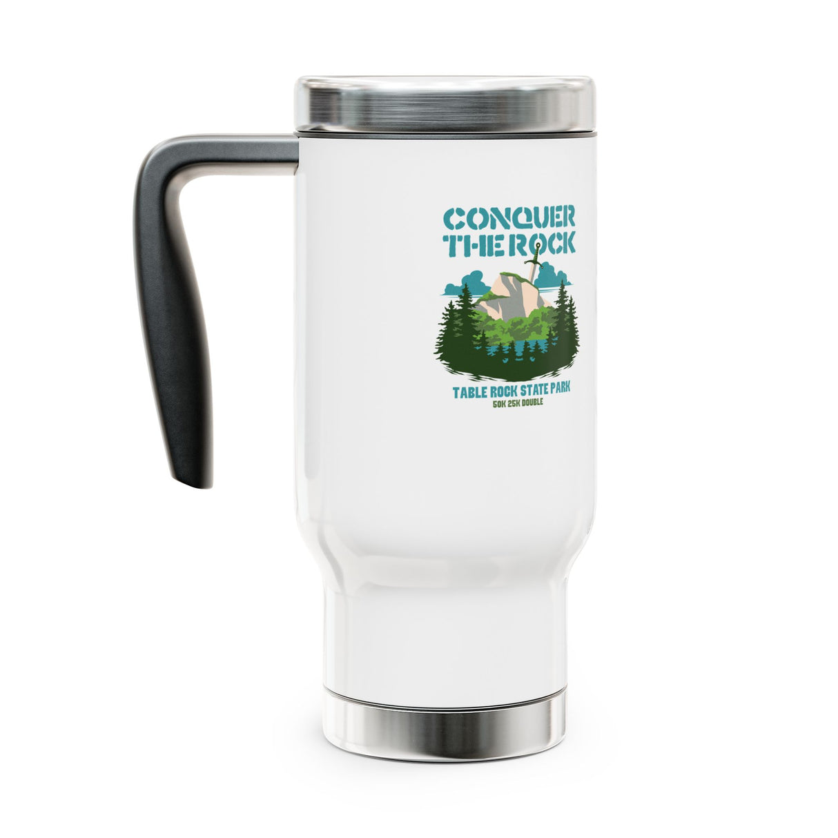 Conquer the Rock Stainless Steel Travel Mug - 14 oz