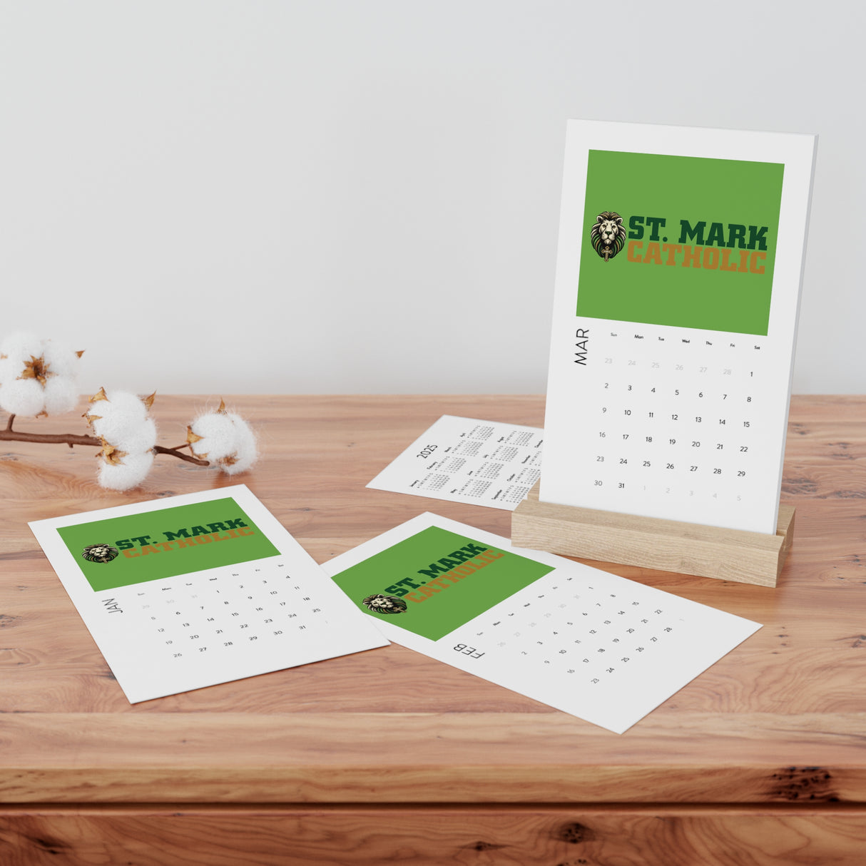 St. Mark Catholic 2025 Vertical Desk Calendar