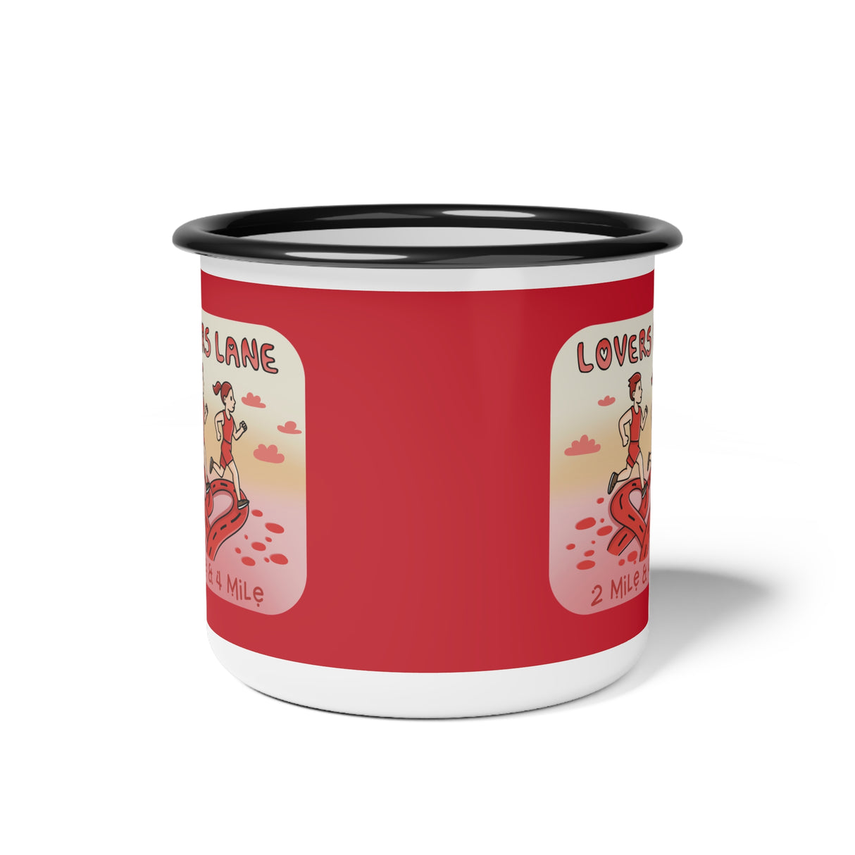 Lovers Lane 2 Mile & Relay Enamel Camp Cup - 12 oz