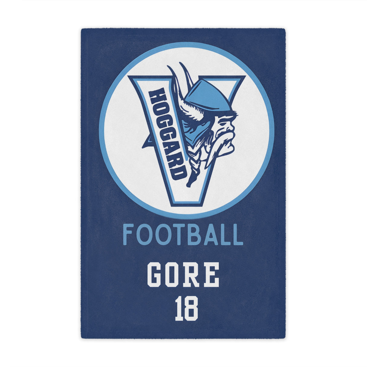 Hoggard Vikings Football Minky Blanket — Custom Name + Team Number