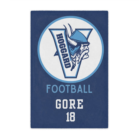 Hoggard Vikings Football Minky Blanket — Custom Name + Team Number