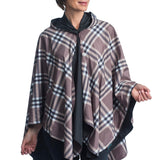 Black & Coco Plaid Rainproof Hooded Rain Cape – Women's Rain Poncho