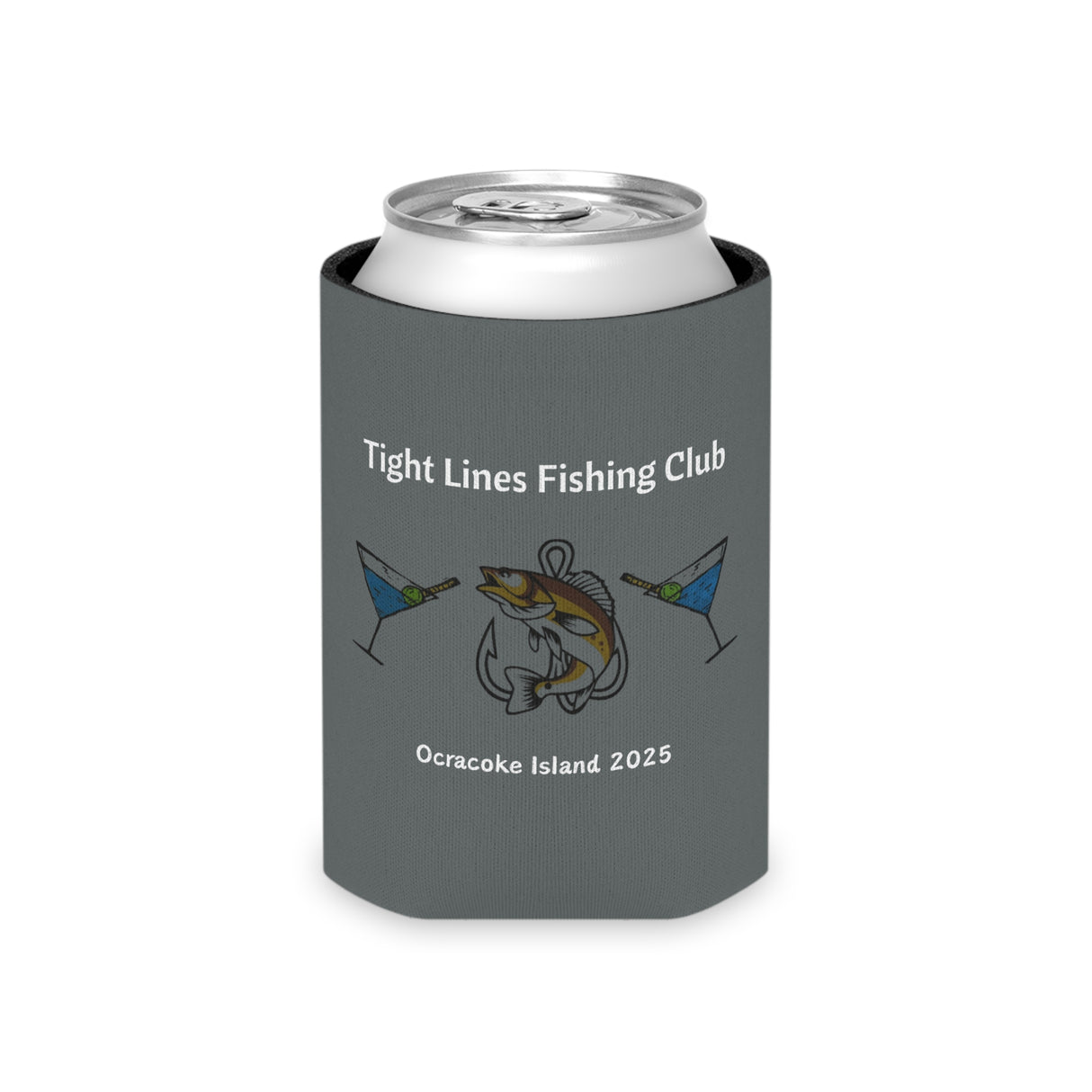 Tight Lines Fishing Club Can Cooler