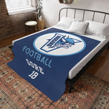 Hoggard Vikings Football Plush Fleece Blanket — Custom Name + Team Number