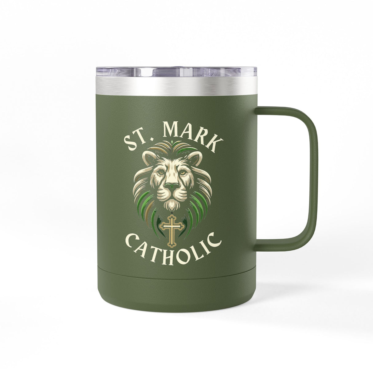 St. Mark Catholic Coffee Mug Tumbler, 15 oz