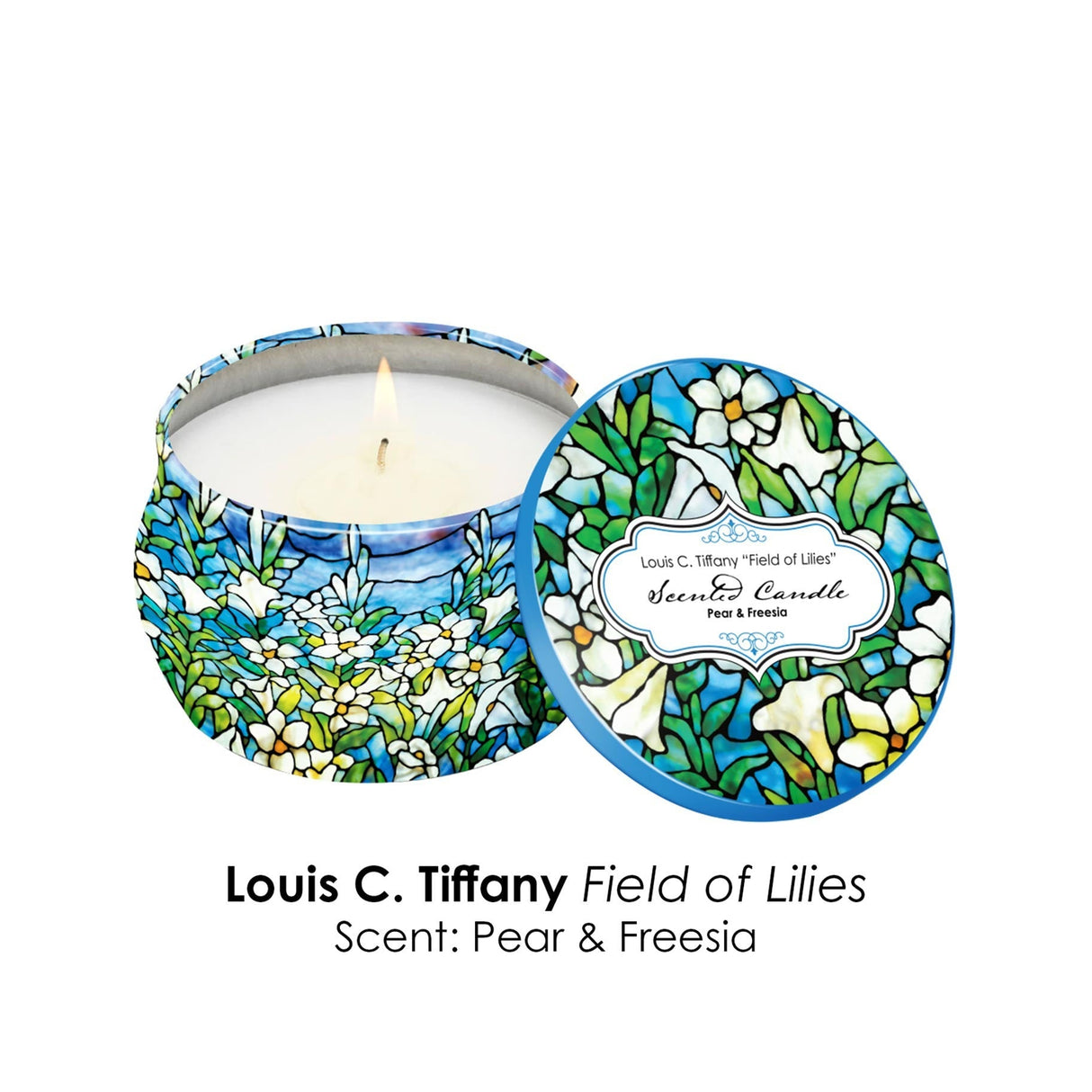 Tiffany Floral Scented Scented Clean Soy Candles - Gift Boxed Set of 4 Scents