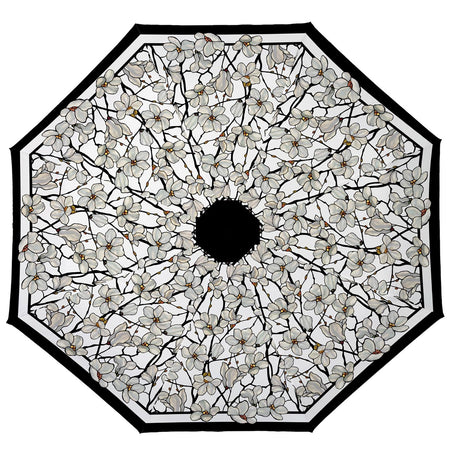 Tiffany Magnolia Travel Umbrella – Compact, One-Touch Open & Close