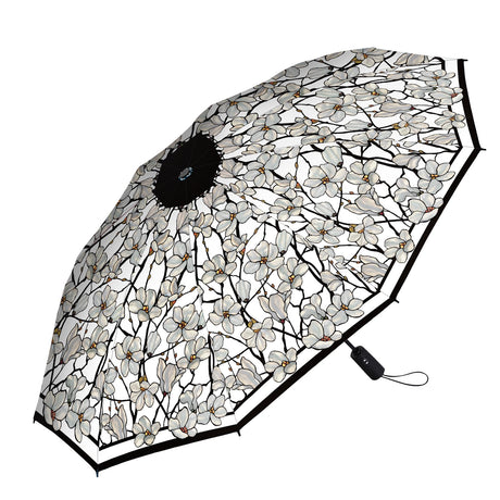 Tiffany Magnolia Travel Umbrella – Compact, One-Touch Open & Close