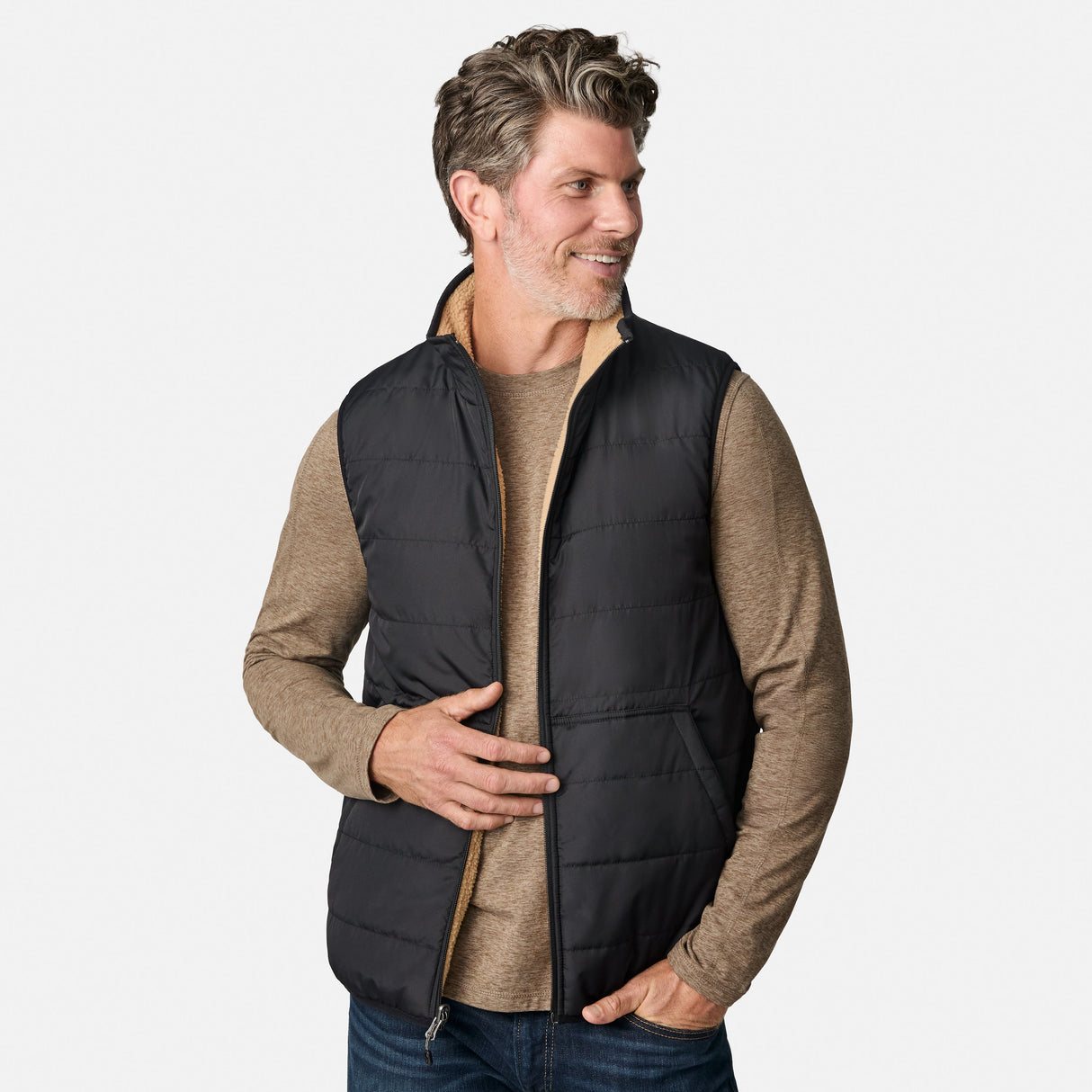 Men's Atlas II Quilted Reversible Sherpa Vest