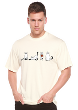 Halloween Cats Men's Bamboo Viscose/Organic Cotton Short Sleeve Graphic T-Shirt