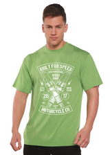 Built For Speed Men's Bamboo Viscose/Organic Cotton Short Sleeve Graphic T-Shirt