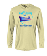 Battleship Half Marathon Bahama Hooded L/S Performance Tee w/ UPF 50+