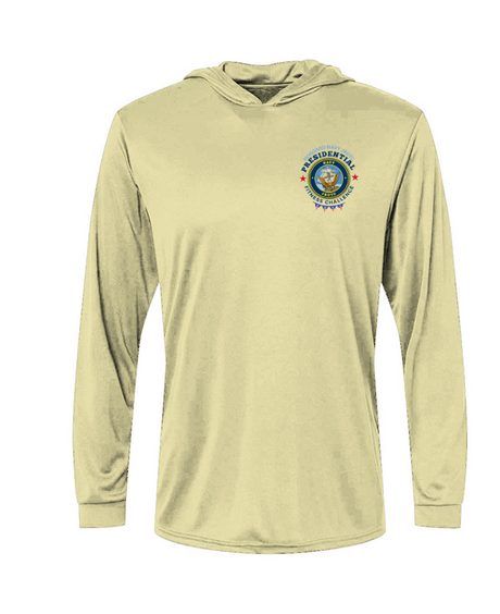 Hoggard Navy JROTC Presidential Fitness Challenge Bahama Hooded L/S Tee w/ UPF 50+