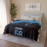 Personalized Team Blanket – Custom Name & Number Fleece Throw