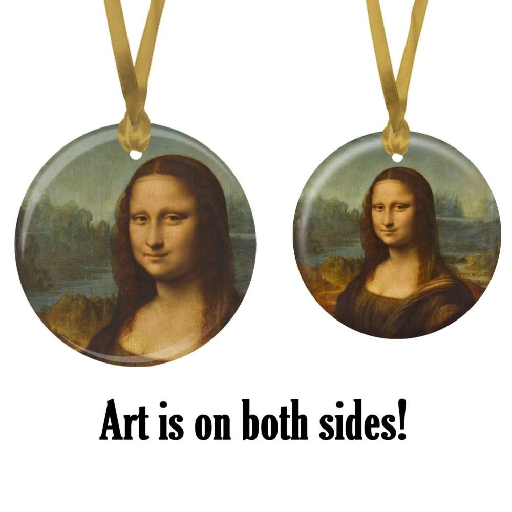 da Vinci Mona Lisa Porcelain Keepsake Ornament – Flat Ceramic, Gift-Ready