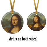da Vinci Mona Lisa Porcelain Keepsake Ornament – Flat Ceramic, Gift-Ready