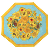 van Gogh Sunflowers Travel Umbrella – Compact, One-Touch Open & Close