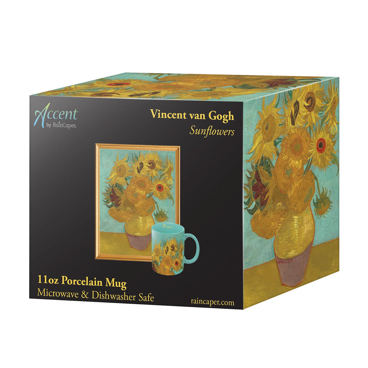 van Gogh Sunflowers Large Porcelain Fine Art Coffee and Tea Mug