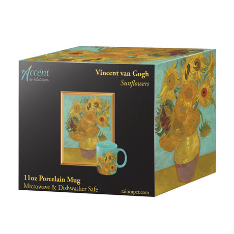 van Gogh Sunflowers Large Porcelain Fine Art Coffee and Tea Mug