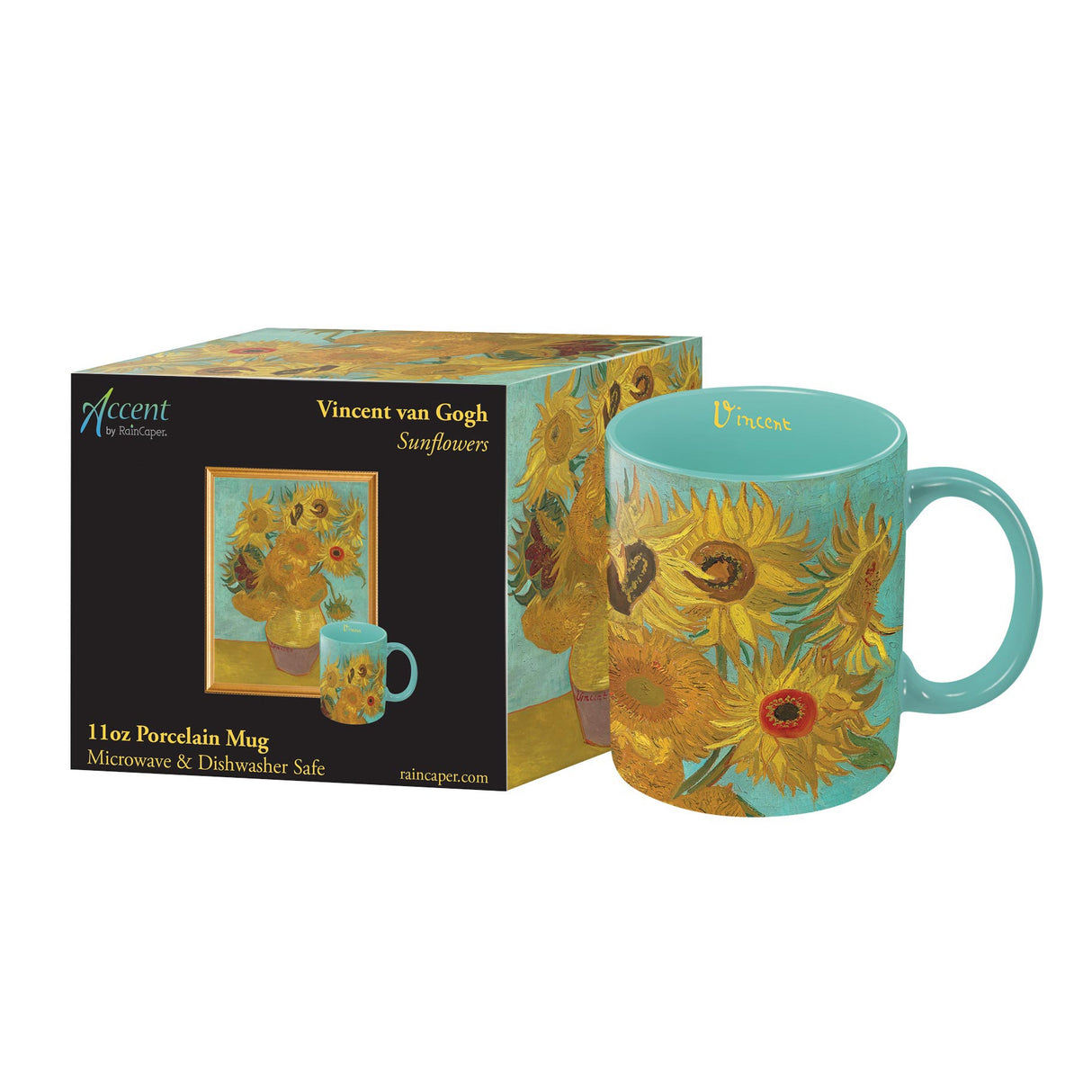 van Gogh Sunflowers Large Porcelain Fine Art Coffee and Tea Mug