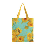 van Gogh Sunflowers Canvas Magazine Tote – Slim Vertical Tote Bag