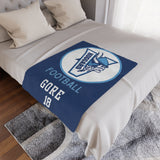 Hoggard Vikings Football Minky Blanket — Custom Name + Team Number