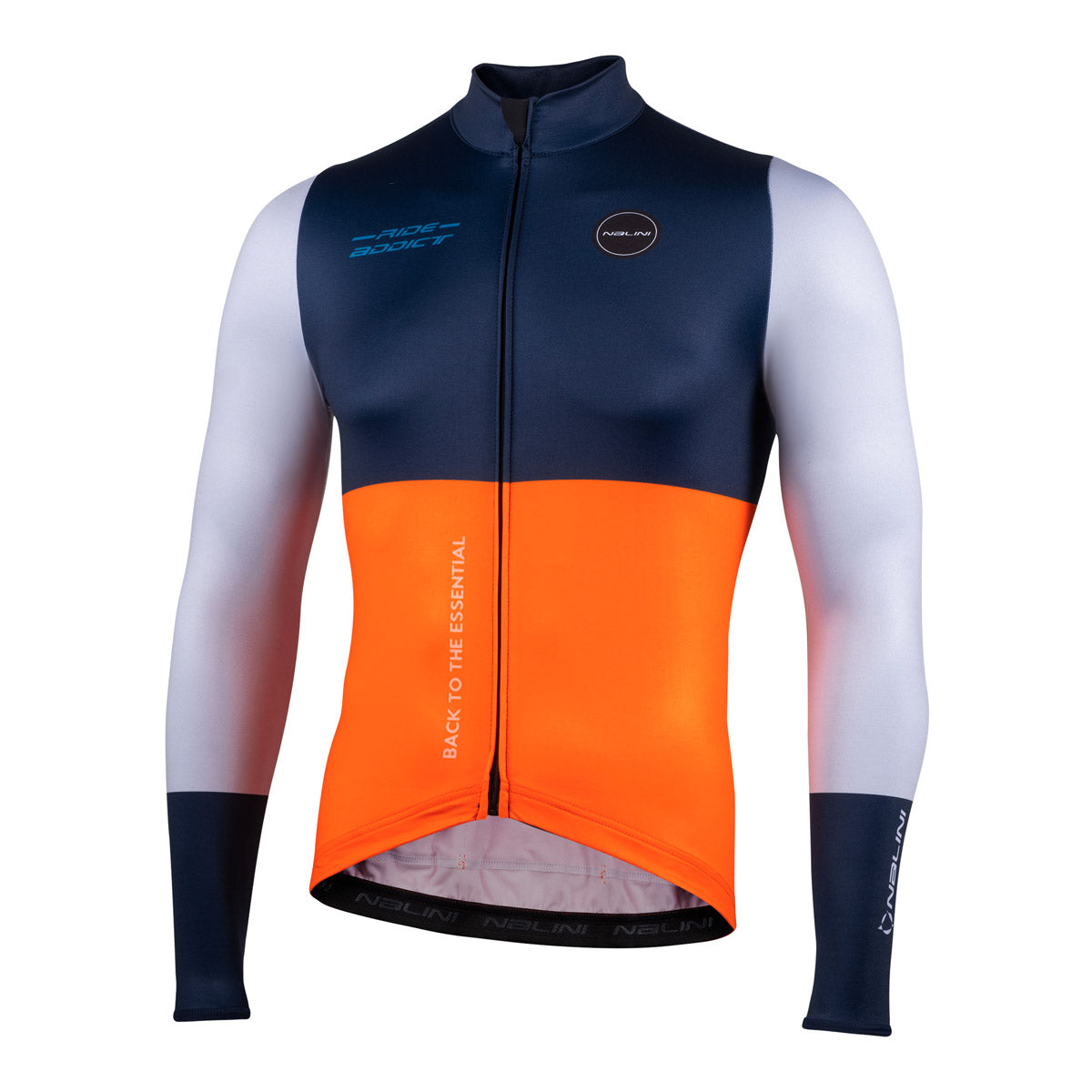 2024 Nalini WARM FIT Men's Long Sleeve Cycling Jersey (Blue/Orange) S-4XL