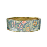 William Morris Golden Lily Fine Art Hinged Cuff Gold Bangle Bracelet