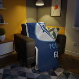 Hoggard Vikings Football Plush Fleece Blanket — Custom Name + Team Number