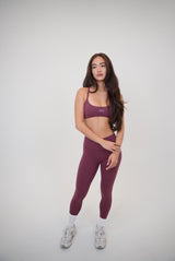 My Time Is Divine Plum Sculpt V-Waist Legging