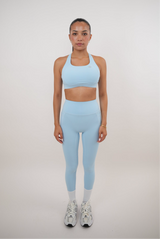 I Am Glowing Sky Blue Quick Dry Butter Legging