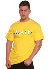 Halloween Cats Men's Bamboo Viscose/Organic Cotton Short Sleeve Graphic T-Shirt