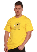 Always Keep Smiling Men's Bamboo Viscose/Organic Cotton Short Sleeve Graphic T-Shirt