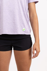 Varsity Pickle Women's Performance Tech Short Sleeve Shirt Circle Logo (Lilac)