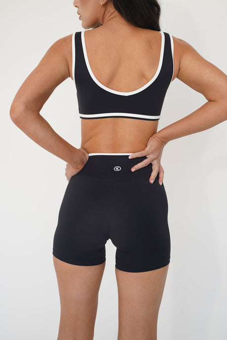 I Am Right Where I Need To Be Black Butter Sports Bra