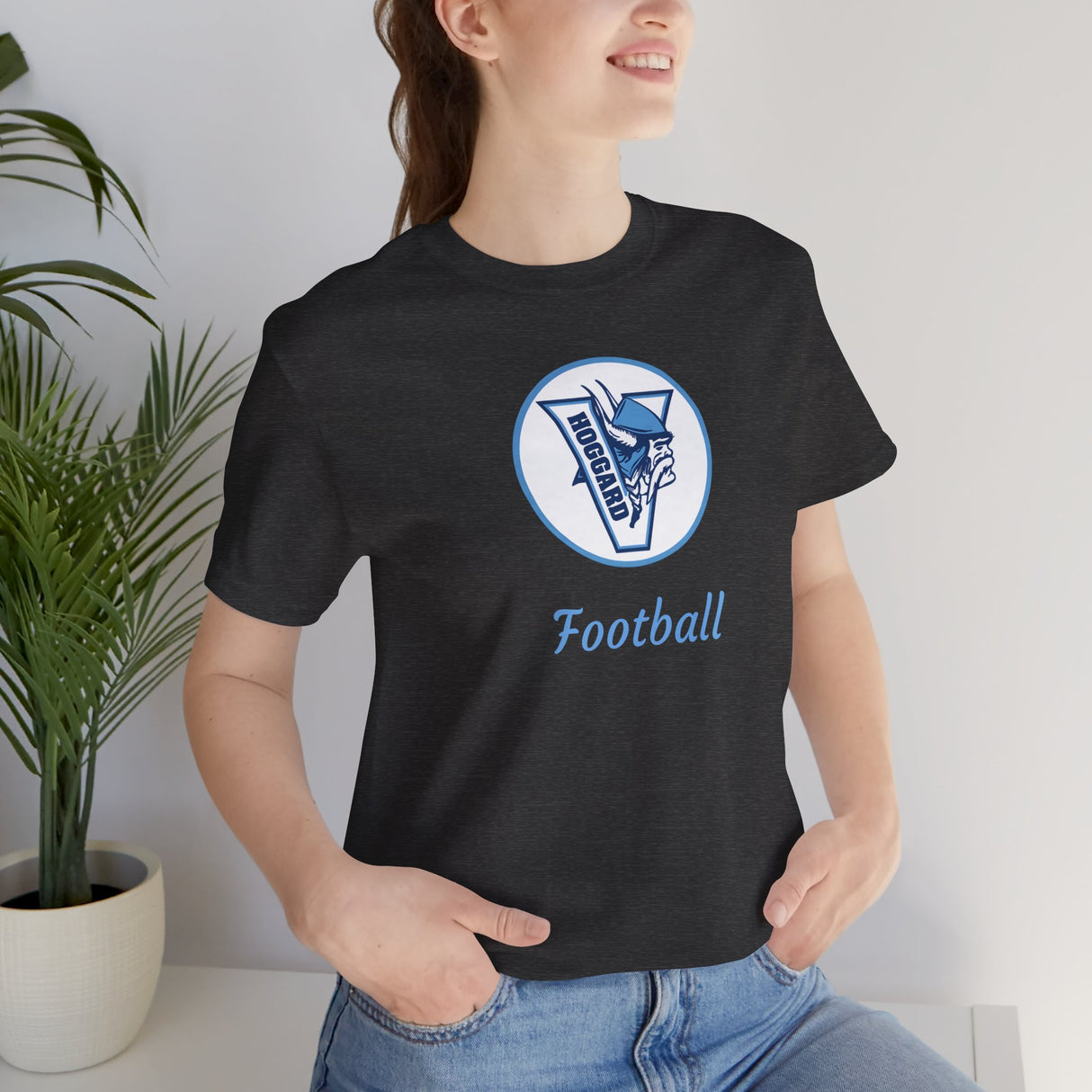 Hoggard Vikings Football Unisex Heathered Tee