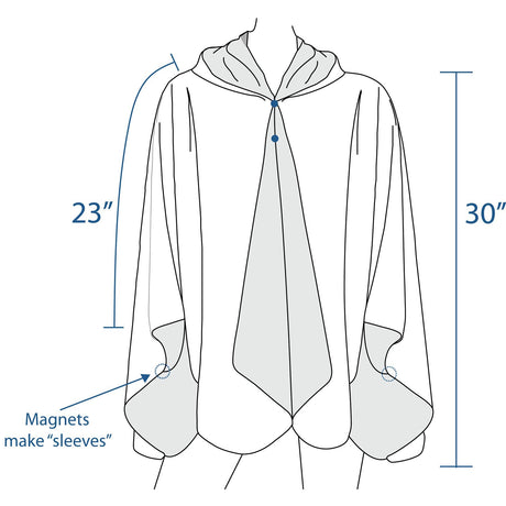 Tiffany Peonies & Iris Reversible Rain Cape – Lightweight Hooded Wrap for Women