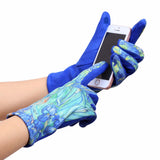 van Gogh Irises Womens Touch Screen Gloves - One Size Fits All