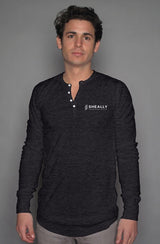 Embroidered Long Sleeve Henley