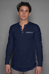 Embroidered Long Sleeve Henley