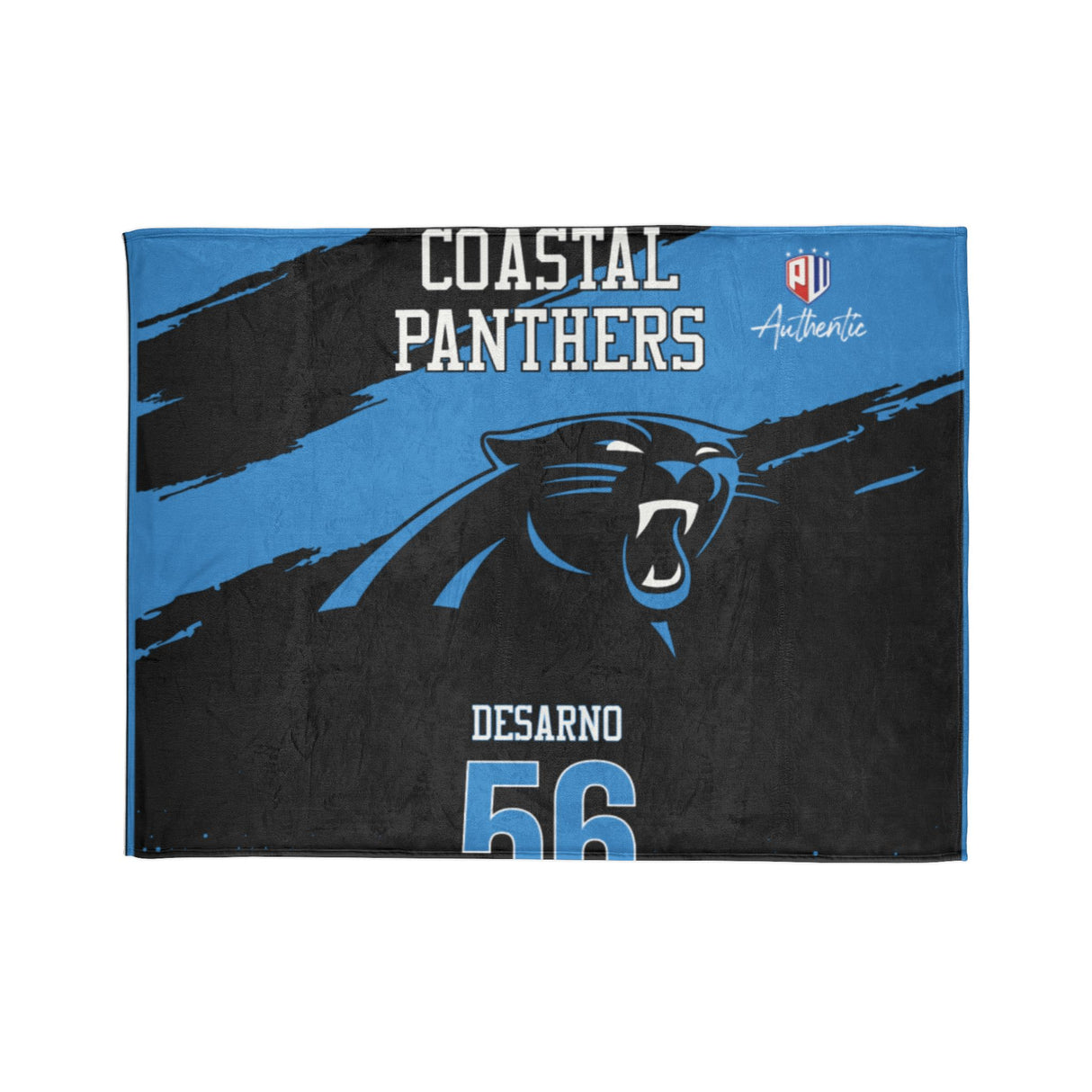 Personalized Team Blanket – Custom Name & Number Fleece Throw