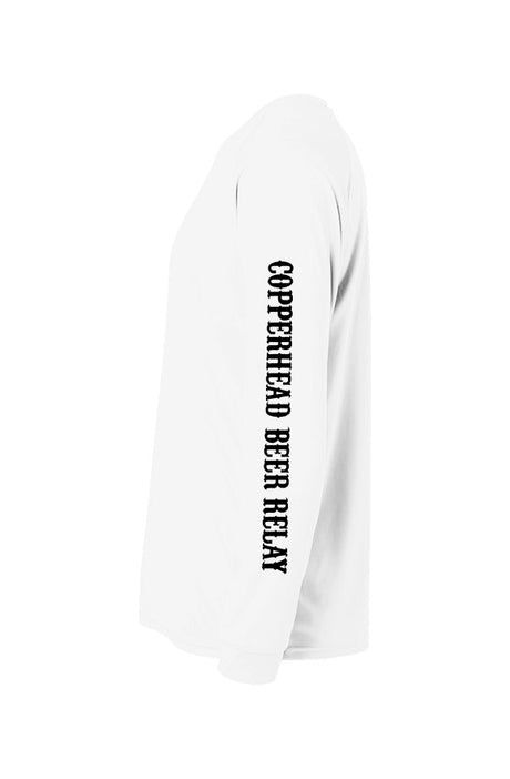 Copperhead Beer Relay Drink Beer Run Fast Islander L/S Performance Tee w/ UPF 50+