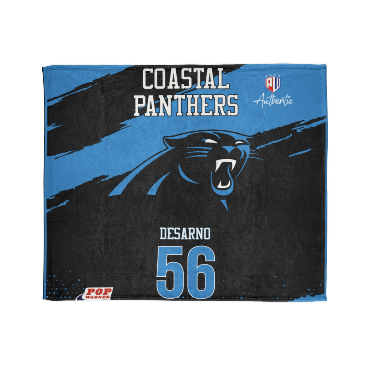 Personalized Team Blanket – Custom Name & Number Fleece Throw