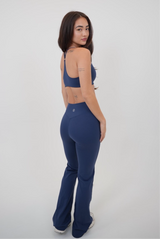 I Live in Luxury Navy Blue Flare Pant