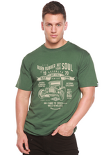Burn Rubber Men's Bamboo Viscose/Organic Cotton Short Sleeve Graphic T-Shirt