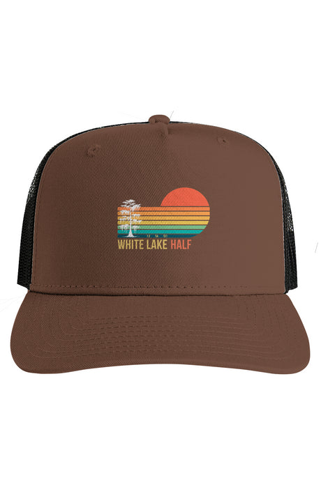 White Lake Half Mesh Contrast Trucker