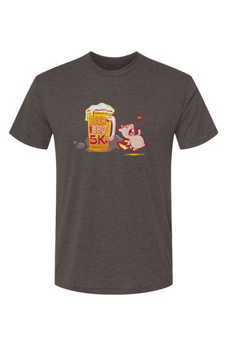 Beer and BBQ 5K Unisex Triblend Crew