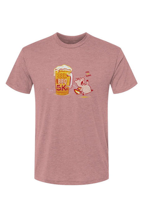 Beer and BBQ 5K Unisex Triblend Crew