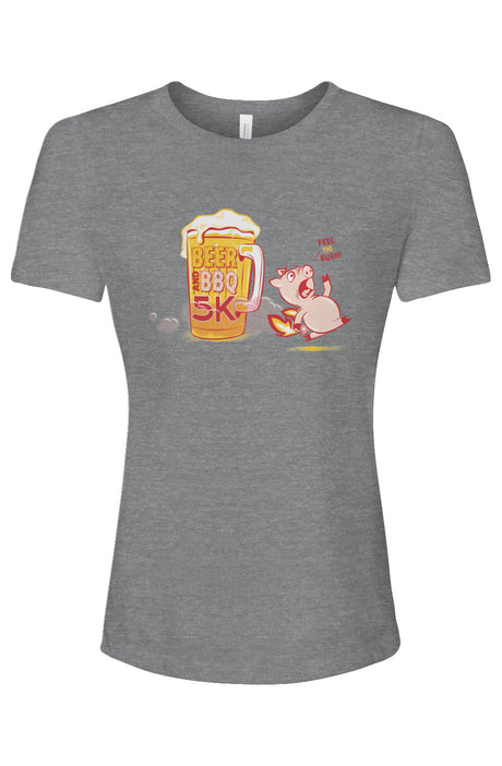 Beer and BBQ 5K Ladies' Relaxed Fit Triblend Tee