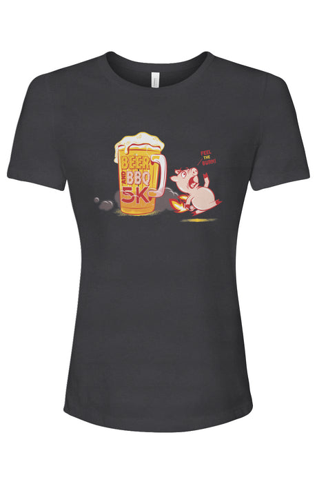 Beer and BBQ 5K Ladies' Relaxed Fit Triblend Tee